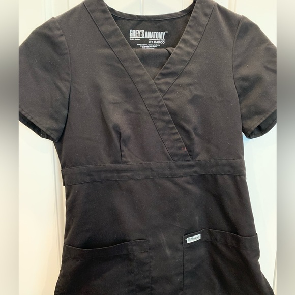 Grey’s Anatomy by Barco Black Scrub Top & Bottom Set - Picture 1 of 4